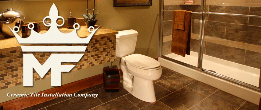 Ceramic tile installation, bathroom remodeling
